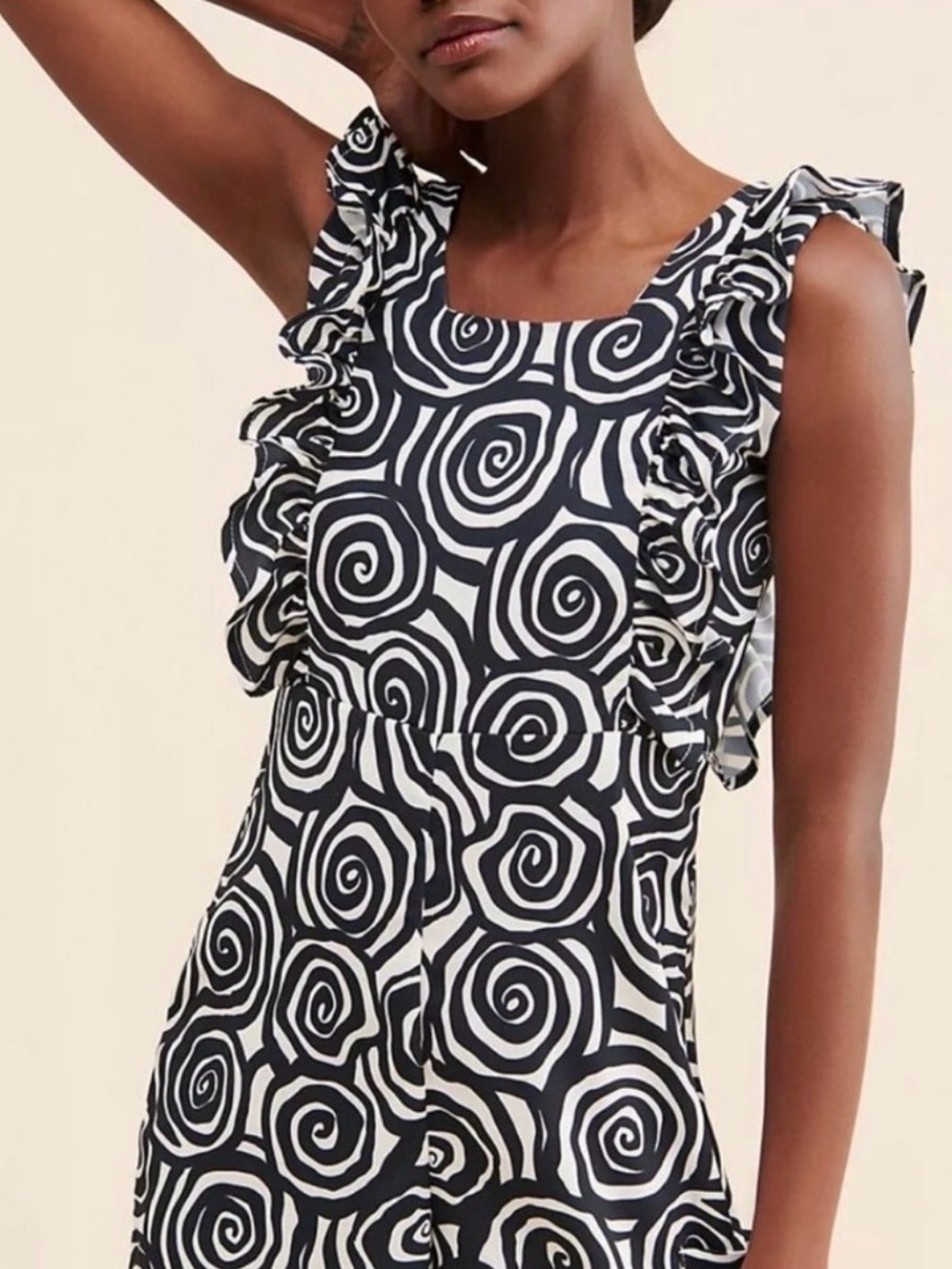 Dazey LA Tripnosis Rufflealls Swirl Jumpsuit